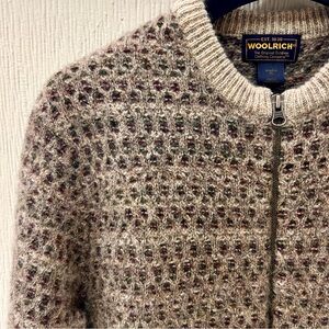 Woolrich 100% Wool Zip Front Sweater